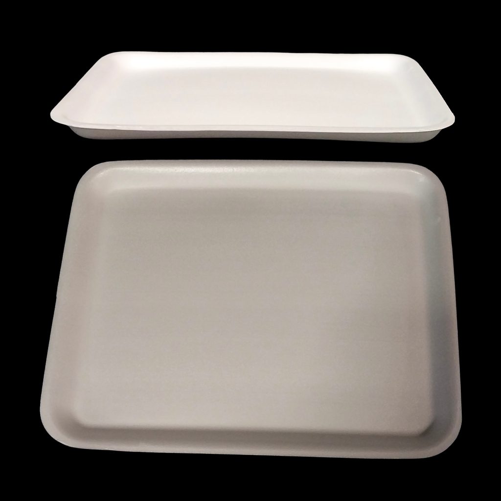 Pack All Manufacturing 10.18" X 8.18" X 0.5" Foam Meat Tray, 500 Pack