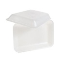 Dyne-a-Pak 2010020W00 2 White Foam Meat Tray - Case of 500