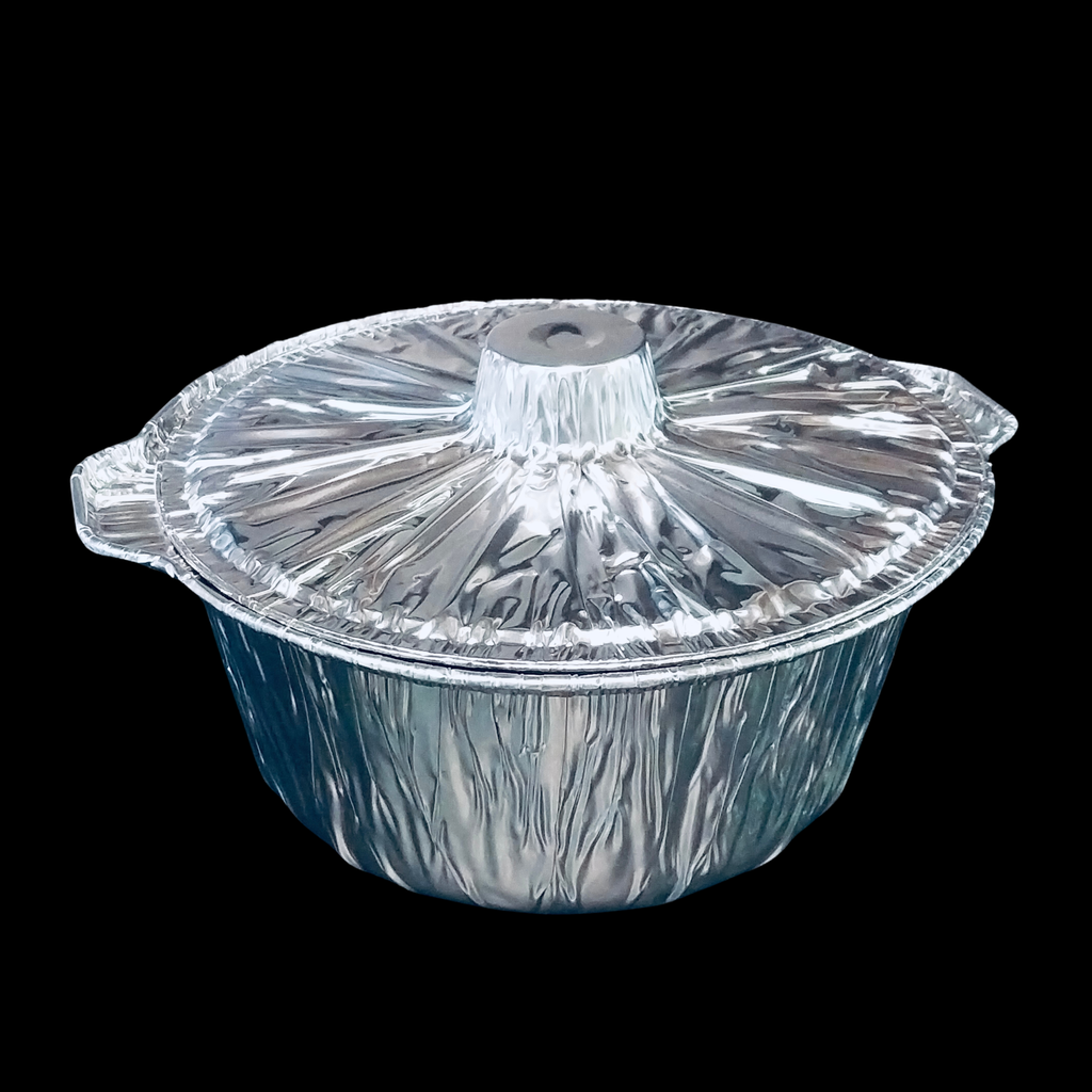Aluminum pot with lid 10"x5" 100/cs