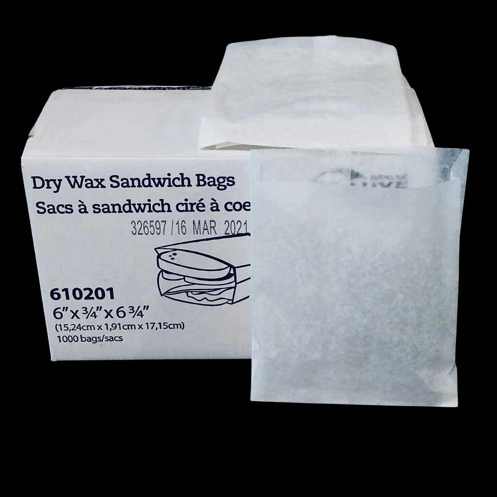 Dry wax sandwich bag 6"x6.75" 1000/cs