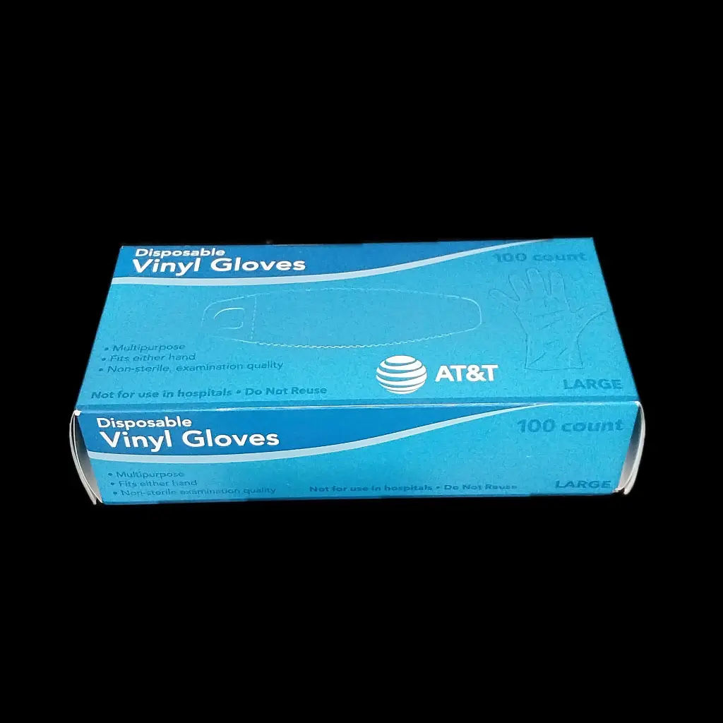 Vinyl gloves clear x-large 100/cs