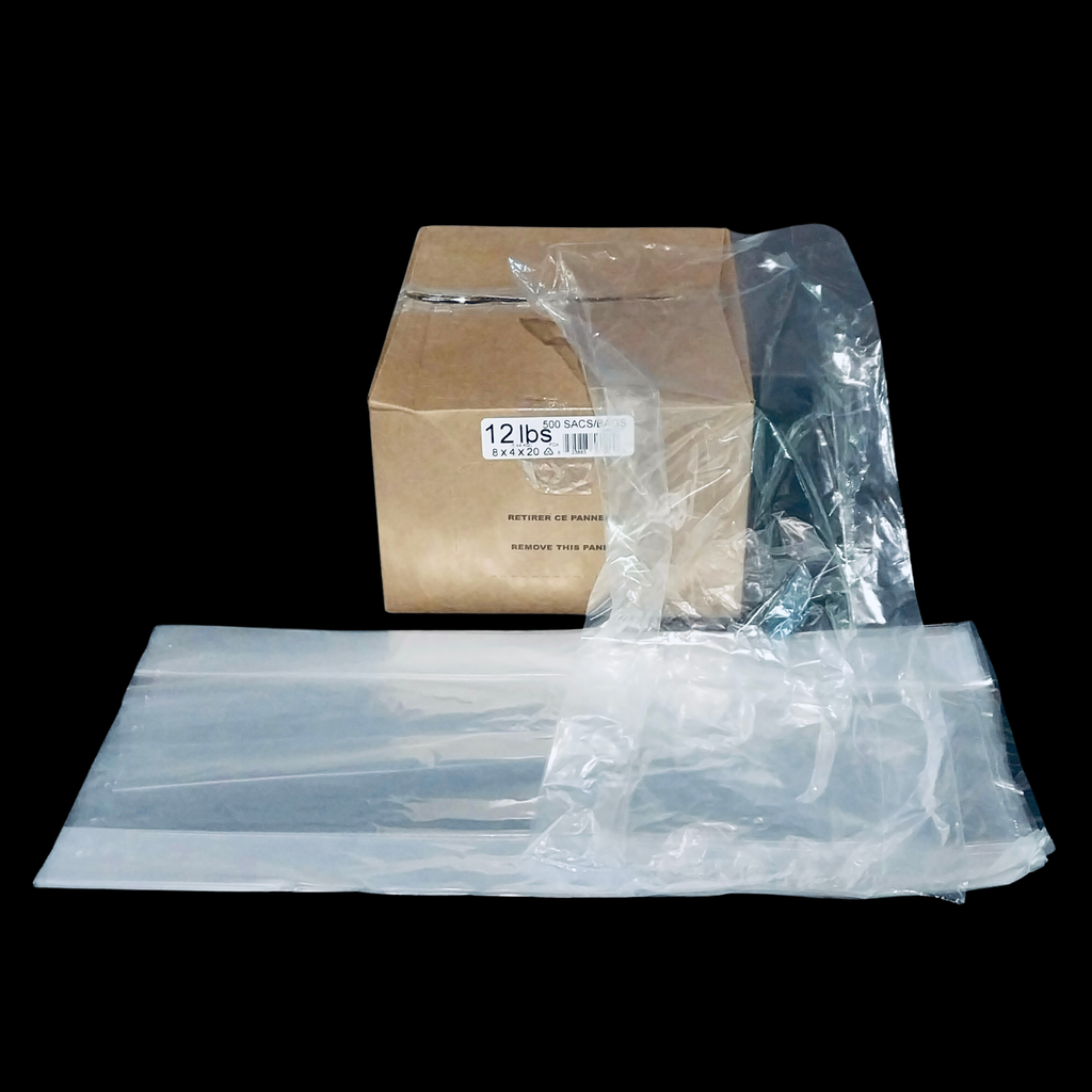 Clear plastic poly bag 12lb 500/cs