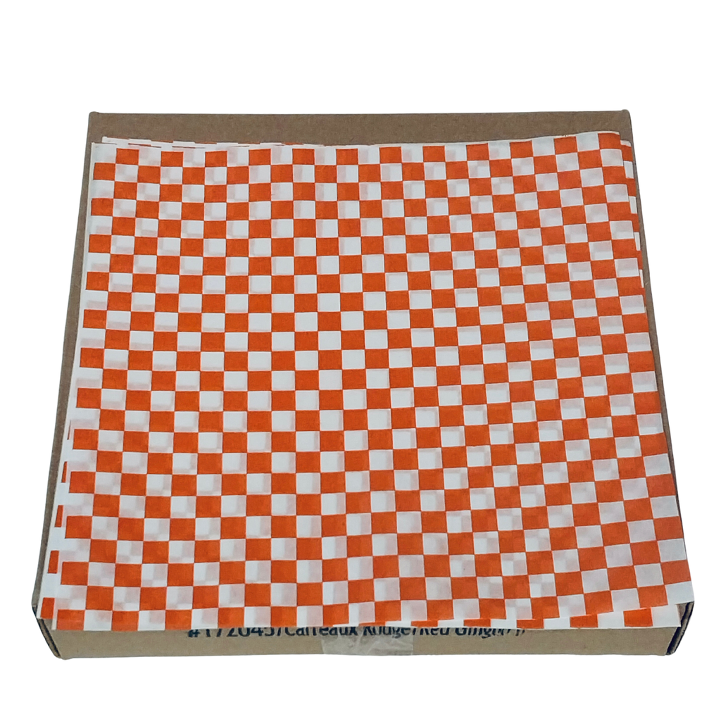 Wax paper checkered red 12"x12" 2000/cs