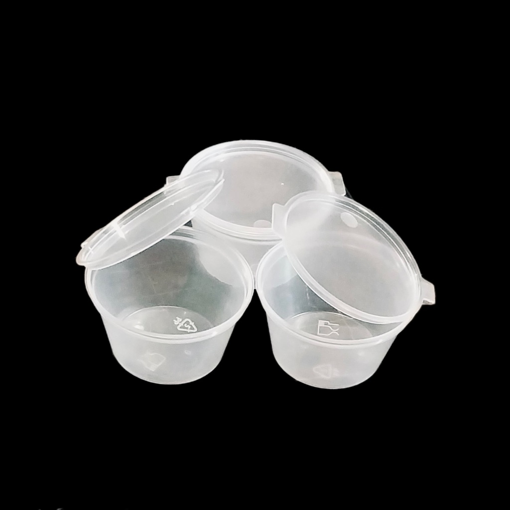 Sauce cup hinged round 30cc 1oz 1000/cs