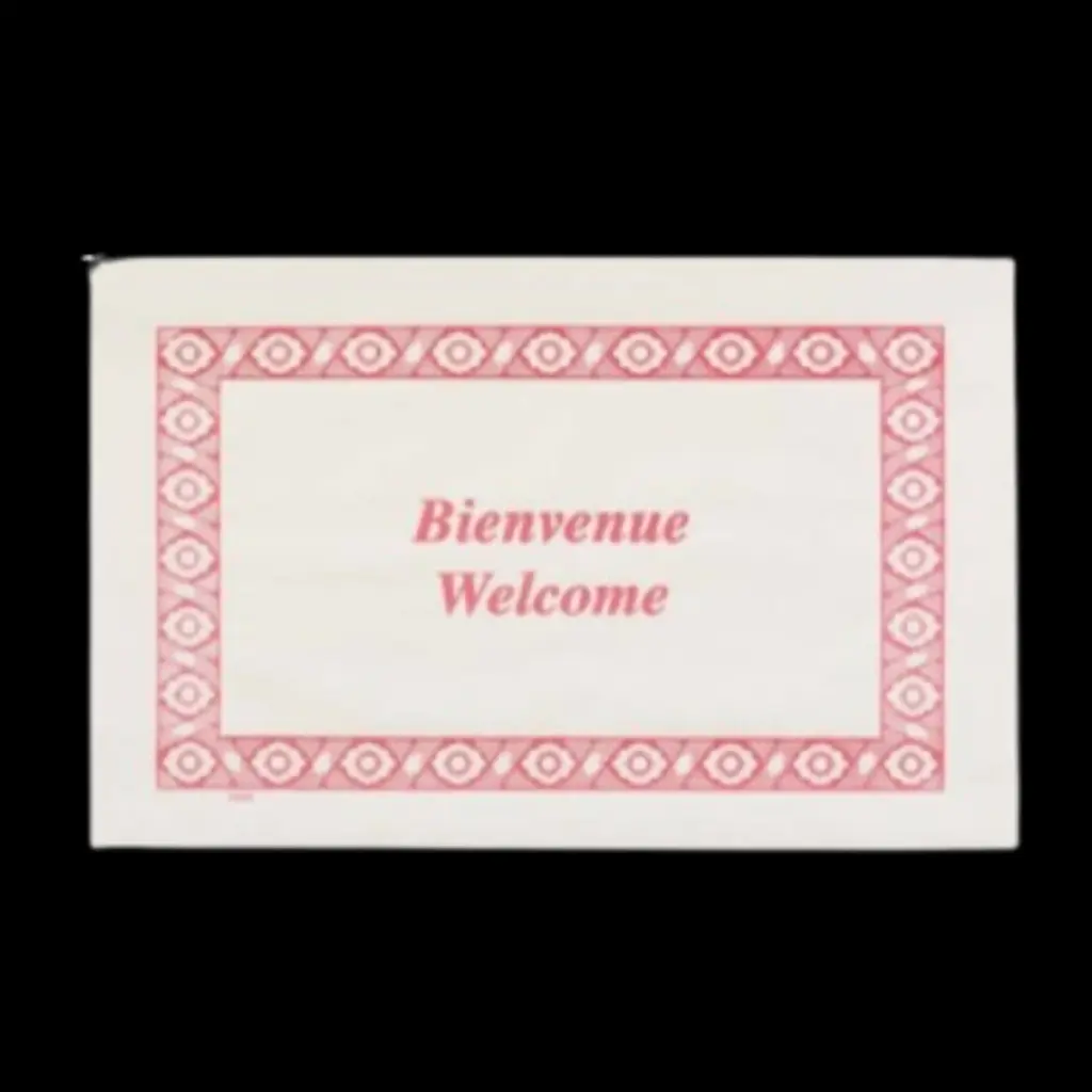 Welcome sheet red 1000/cs