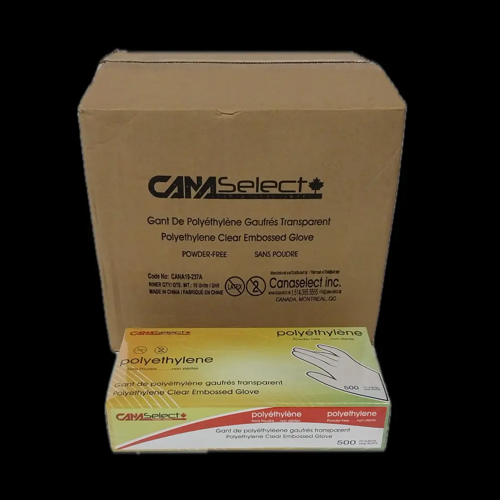 Polyethylene clear gloves 500/box 10/cs