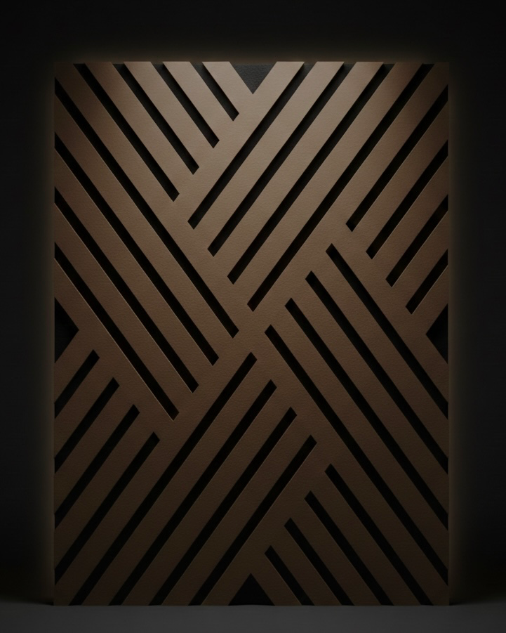 [088] Diagonal Panels Chestnut 2'x2'