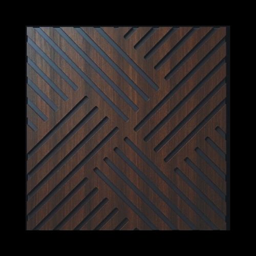 [088] Diagonal Panels Chestnut 2'x2'