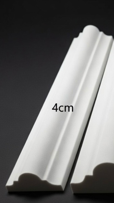 PS Molding White Center Narrow 10'