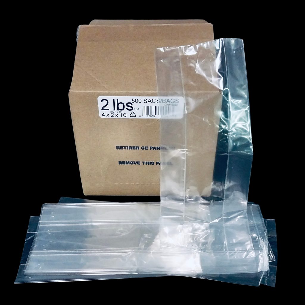 Clear plastic poly bag 2lb 500/cs