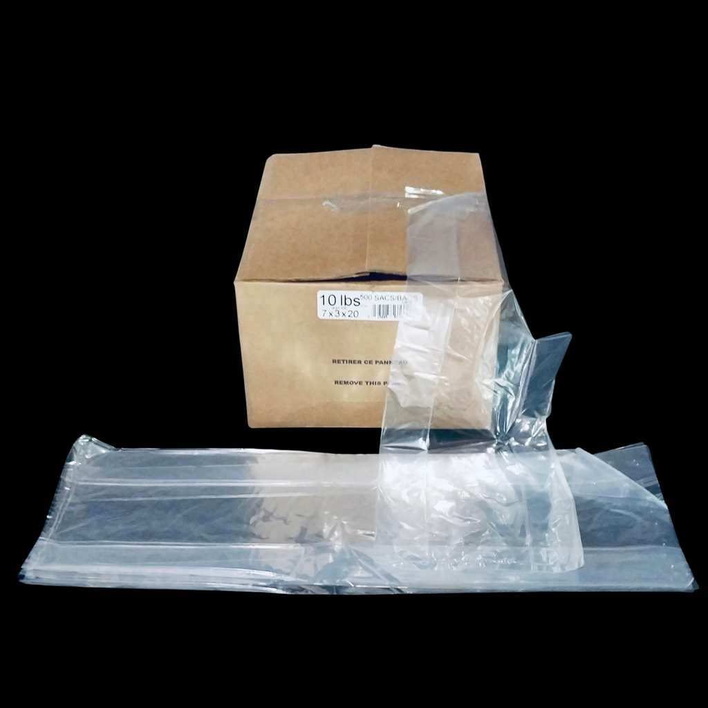 Clear plastic poly bag 10lb 500/cs