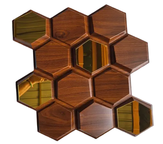 [087] 3D Wall Panel Hive 19.7"x19.7"