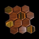 [087] 3D Wall Panel Hive 19.7"x19.7"