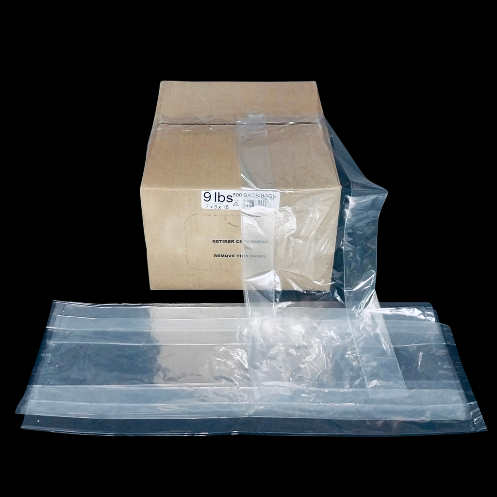 Clear plastic poly bag 9lb 500/cs