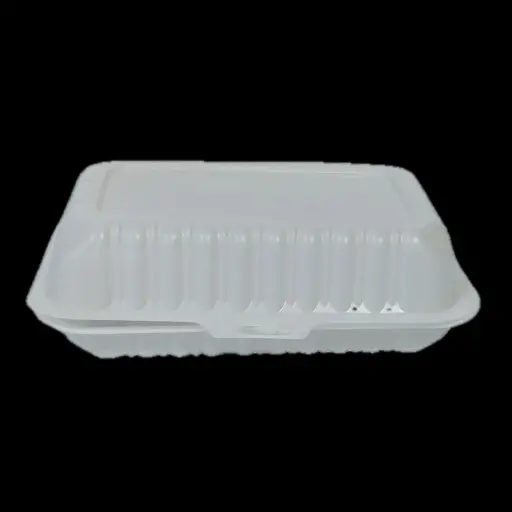 [22126] White plastic clamshell 1-compartment 9"x6" 200/cs [SL-PP188]