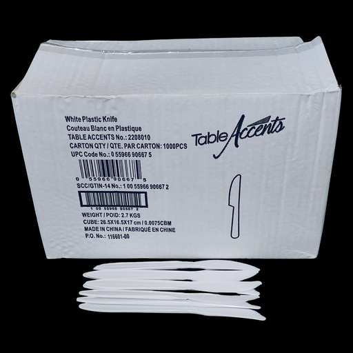 [45333] White plastic knife 1000/cs