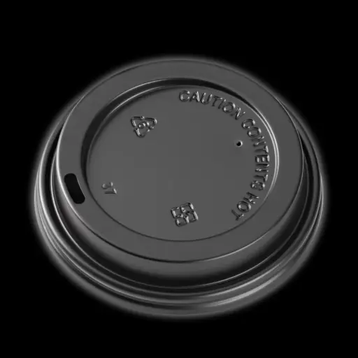 [42601] Black dome lid for coffee cup 10-16oz 1000/cs
