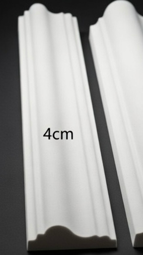 [00103] PS Molding White Edge Narrow 10'