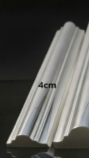 [00106] PS Molding Silver Center Narrow 10'