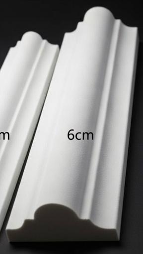 [00108] PS Molding White Center Broad 10'