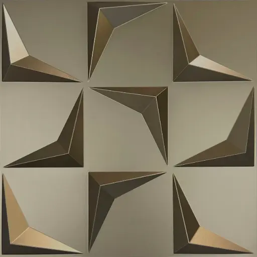 [00086] [086] 3D Wall Panel Boomerang 19.7"x19.7"