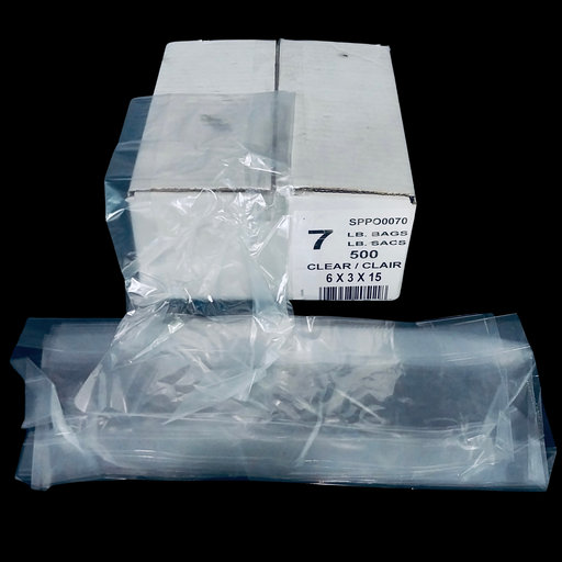 [51307] Clear plastic poly bag 7lb 500/cs